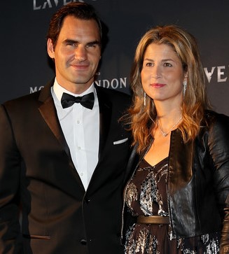 Roger Federer with his wife, Mirka Federer. | Source: Zimbio.com