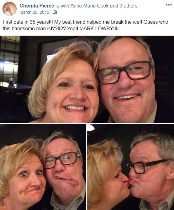Mark Lowry giving weird poses with longtime friend, Chonda Pierce. | Source: Facebook