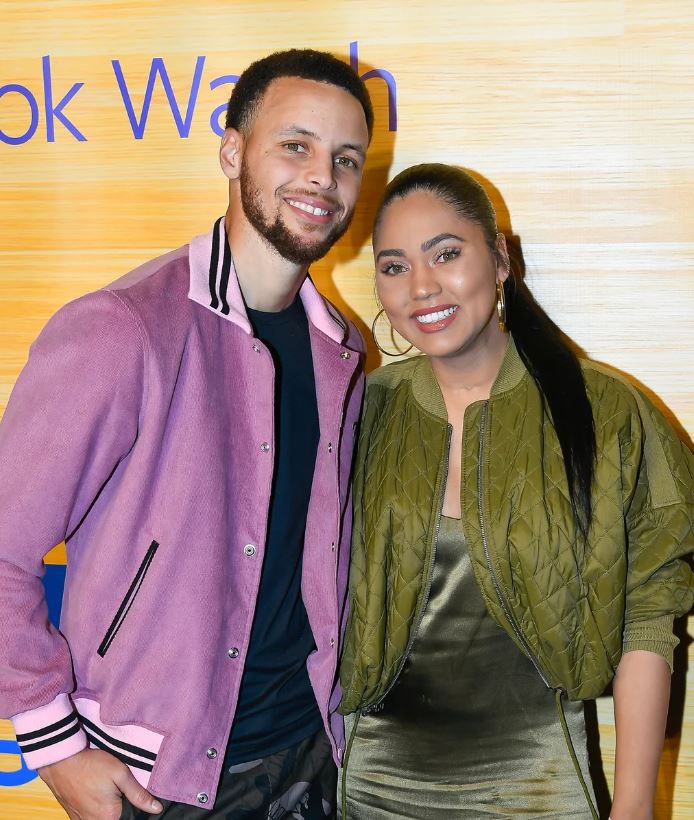 Stephen Curry with his actress wife, Ayesha Curry. | Source: Gettyimages.com