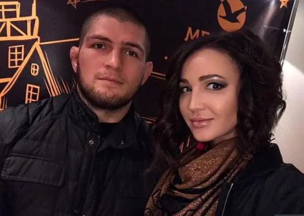 Khabib Nurmagomedov with his wife | Source: thesun.co.uk