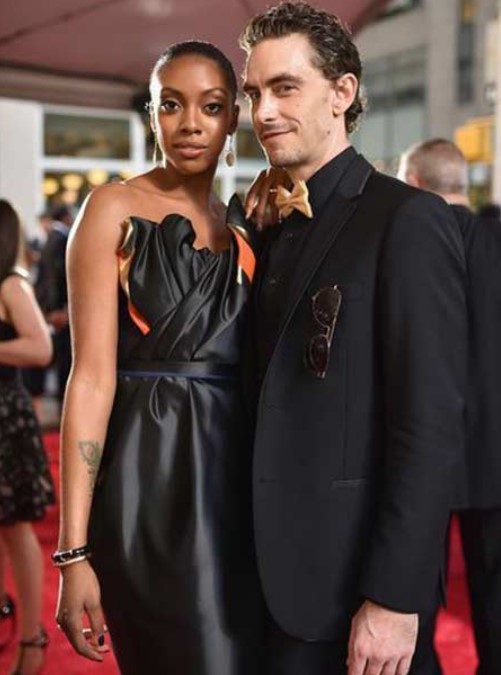 Condola Rashad with her fiance Sebastian Valentin Stenhoj | Source: Pinterest