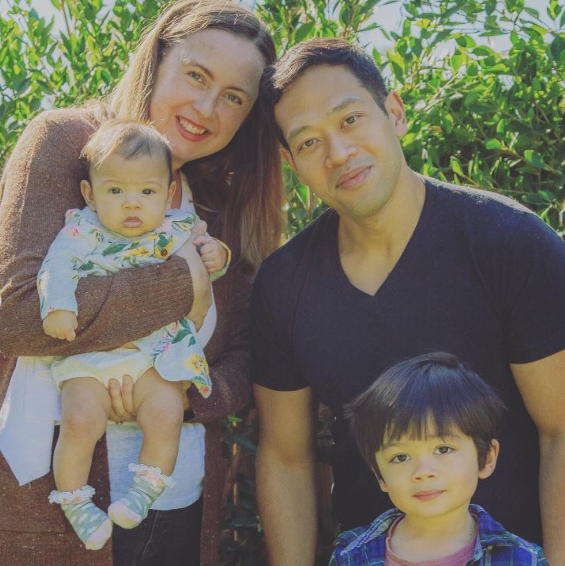 Eugene Cordero with his wife, Tricia McAlpin and children. | Source: Instagram