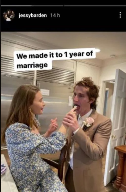 Jessica Barden and her husband, Max Winkler | Source: Instagram